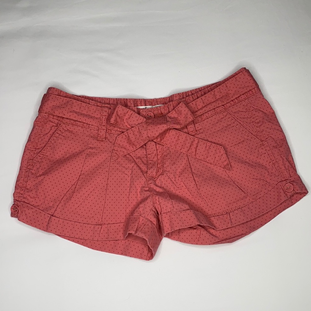Hollister Pink Polka Dot Shorts with Belt